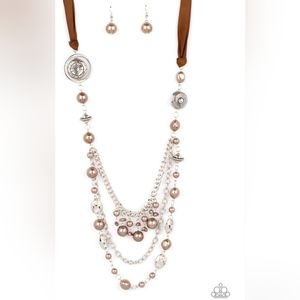 Brown layered necklace